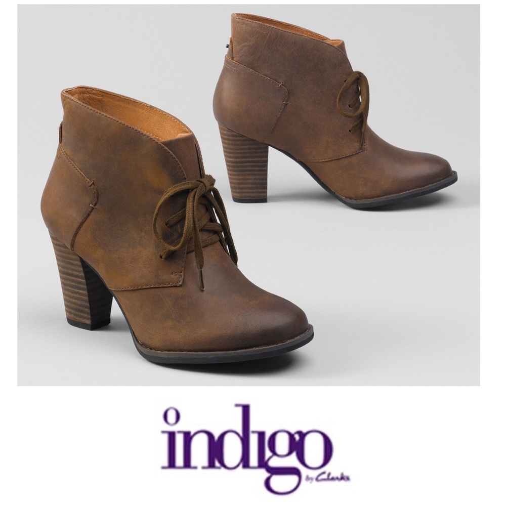 Clarks Brown Leather WREN HEATH Boot Bootie - 9 👢
